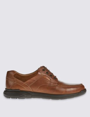 Wide fit Leather Lace-up Apron Shoes